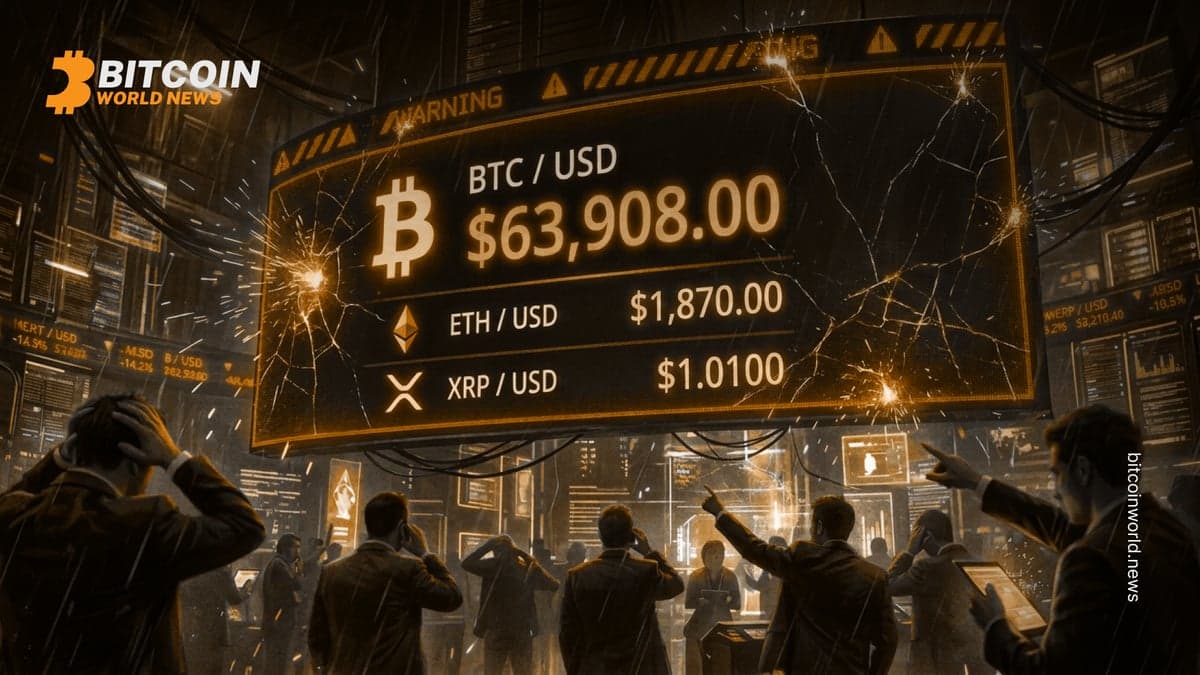 Bitcoin Slips Below $65K as XRP and Ether Lead Crypto Losses