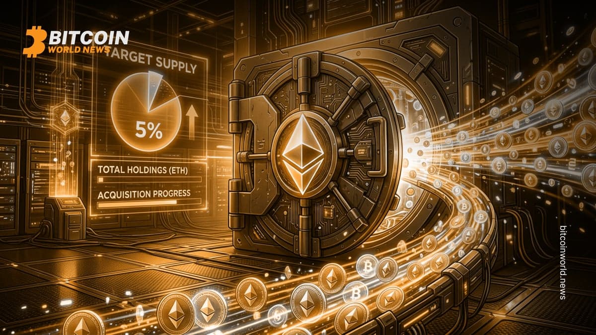 Bitmine Expands Ethereum Treasury With $19.6M ETH Purchase, Nears 5% Supply Target