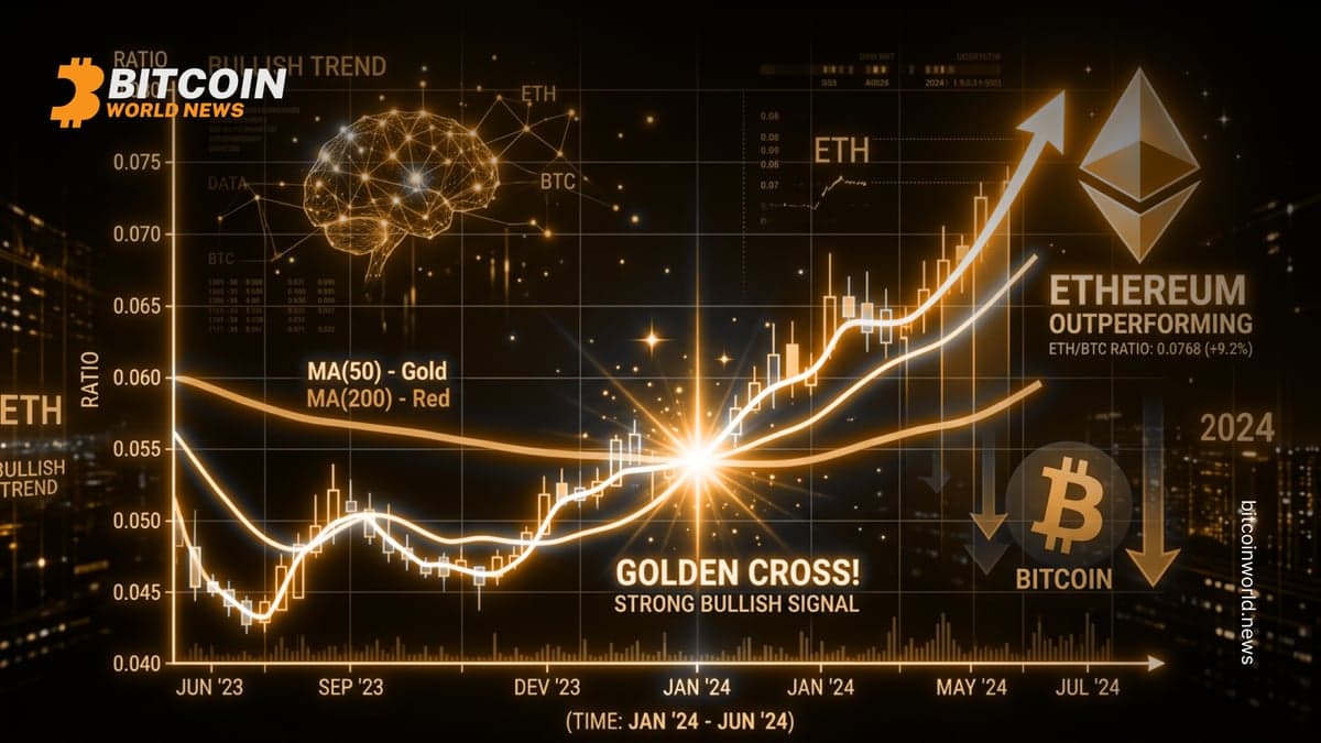 Ethereum Outpaces Bitcoin as ETH/BTC Golden Cross Signals Further Strength