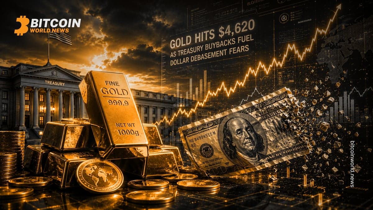 Gold Hits $4,620 as Treasury Buybacks Fuel Dollar Debasement Fears