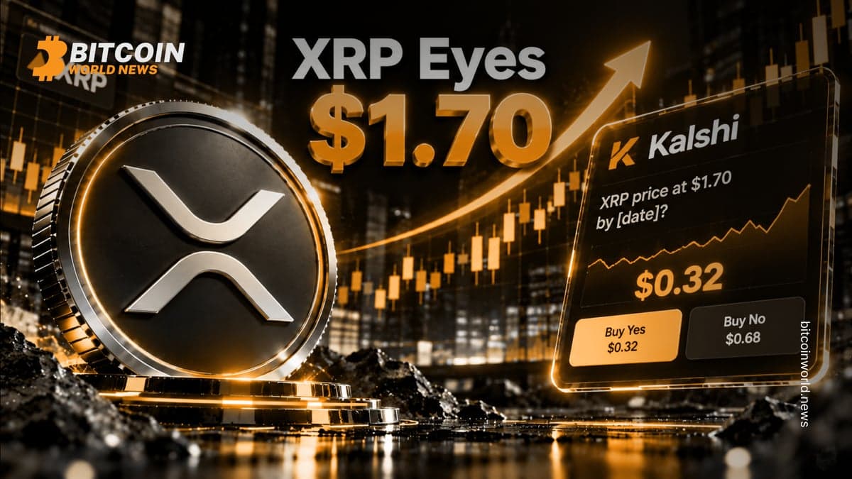 XRP Eyes $1.70 as Kalshi Contract Trades at $0.32
