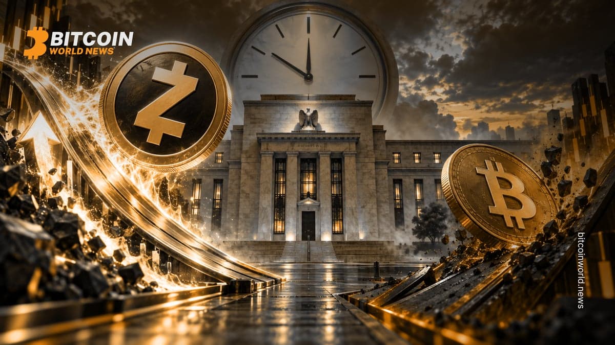Zcash Jumps 6% as Bitcoin Slips Before Fed Decision