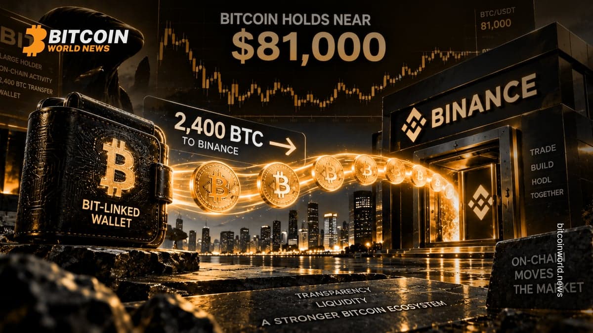 Bitcoin Holds Near $81K as BIT-Linked Wallet Sends 2,400 BTC to Binance