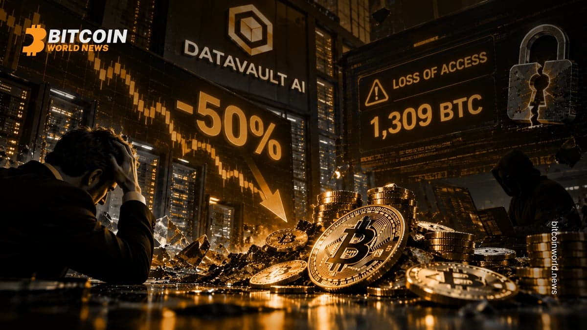 Datavault AI Drops 50% after Loss of Access to 1,309 BTC