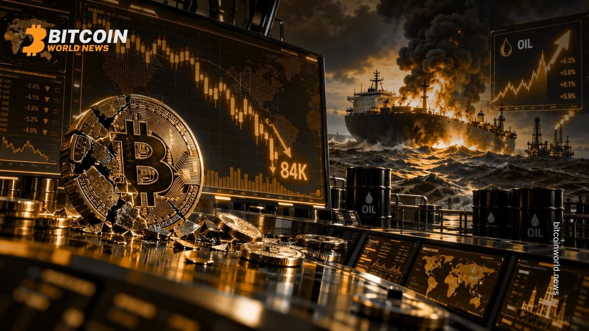 Bitcoin slips under $84K as oil jumps on tanker attacks