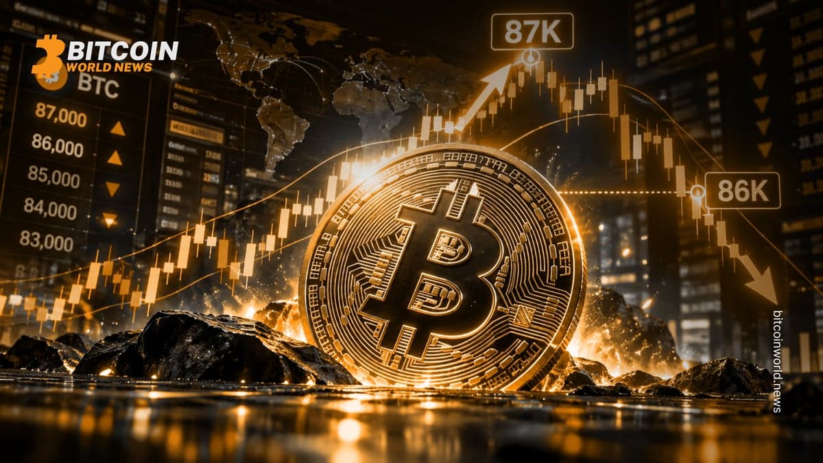 Bitcoin Nears $87K, Then Slips Under $86K After Rally