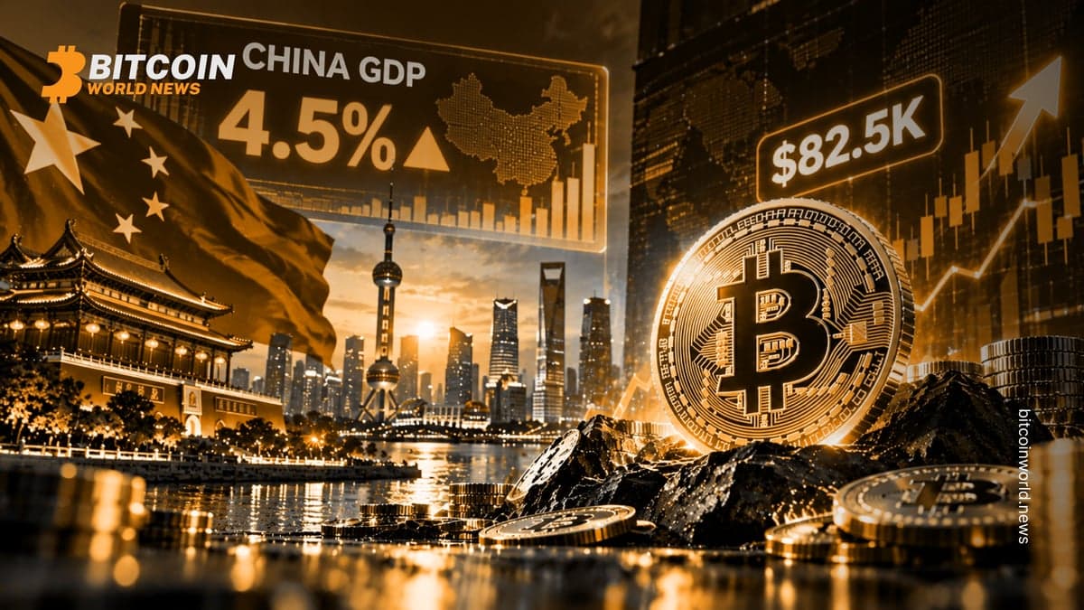 Bitcoin Holds $82.5K as China GDP 4.5% Lifts Risk